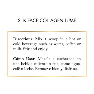 SILK FACE COLLAGEN LUMÉ – Colágeno con Glutatión y Ácido Hialurónico