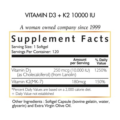 Vitamin D3 + K2 10,000 IU | Coco March