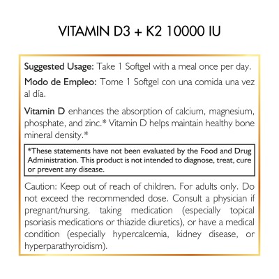 Vitamin D3 + K2 10,000 IU | Coco March
