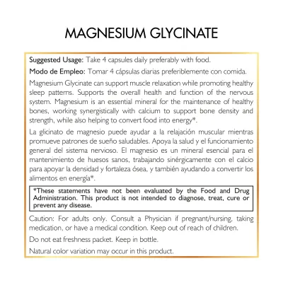 Magnesium Glycinate - Premium Supplement for Nervous and Muscular Balance
