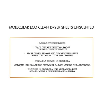 Molecular Eco Clean Dryer Sheet Unscented | Coco March