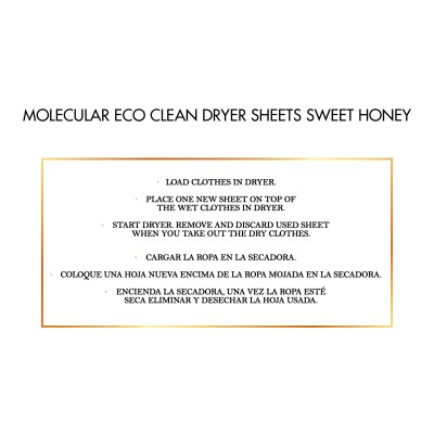 Molecular Eco Clean Dryer Sheet Sweet Honey | Coco March