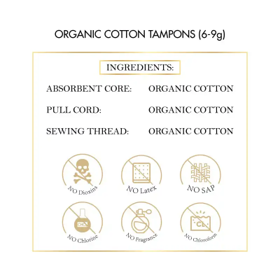 Elixir 100% Organic Cotton Tampons| Coco March
