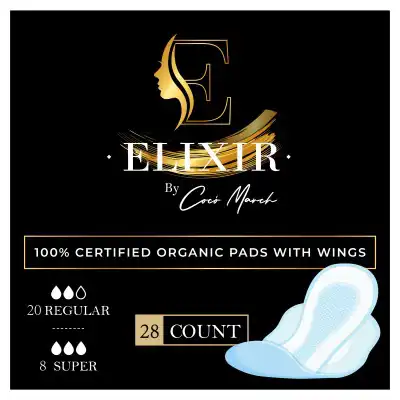 ELIXIR 100% ORGANIC COTTON PADS COMBO REGULAR + SUPER (28ct)