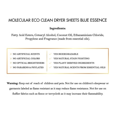 Molcular Eco Clean Dryer Sheet Blue Lavender Essence - Coco March
